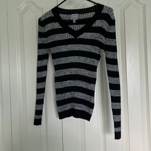 V-Neck Striped Sweater
